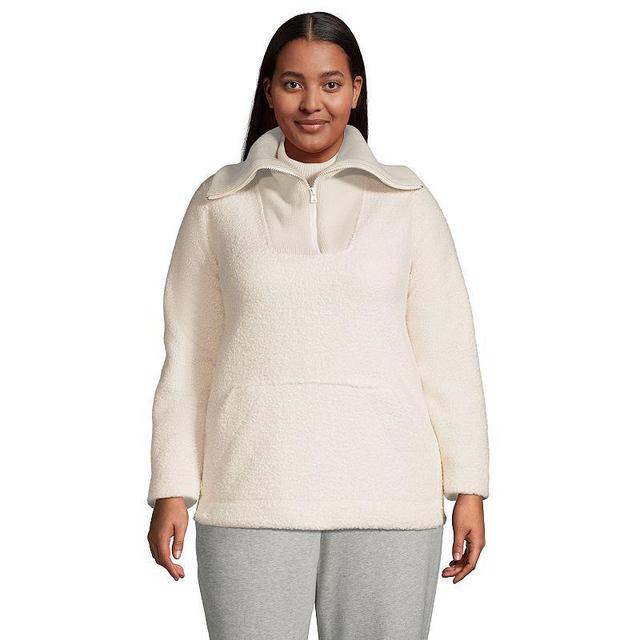 Plus Size Lands End Cozy Boucle Fleece Sweatshirt, Womens Product Image