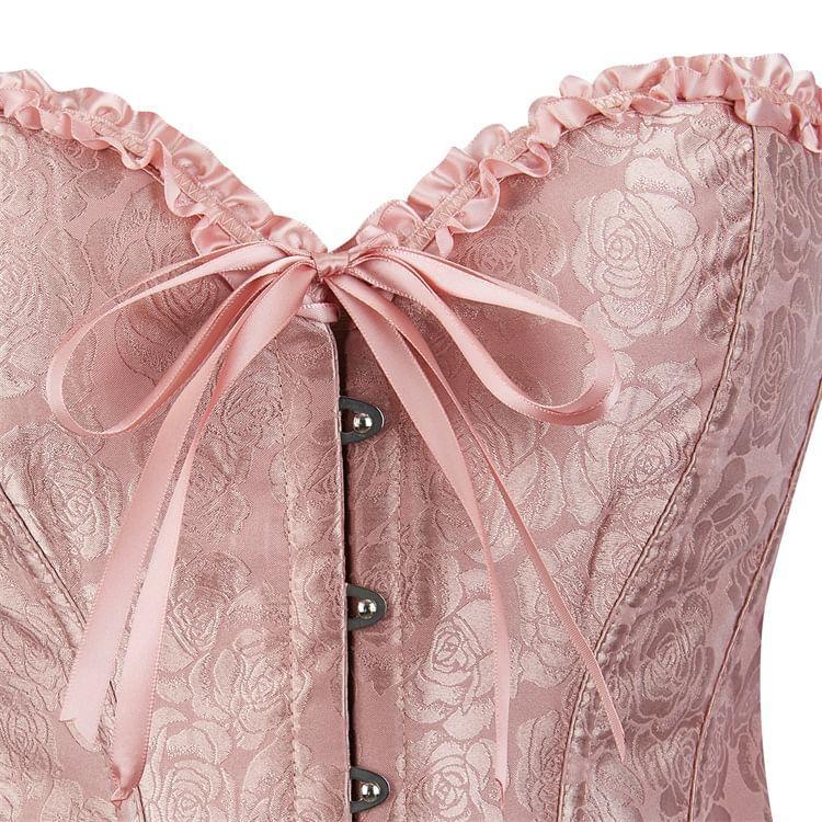 Strapless Frill Trim Corset Top Product Image