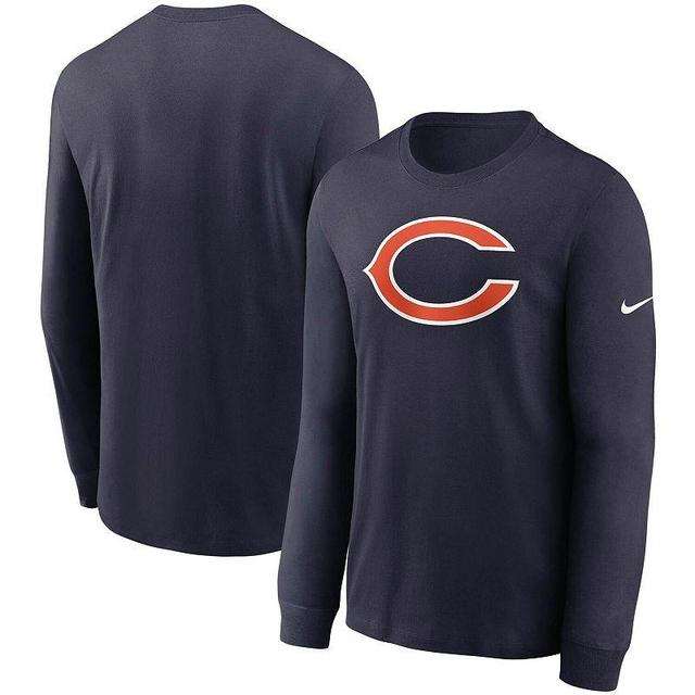 Mens Nike Chicago Bears Primary Logo Long Sleeve T-Shirt Blue Product Image