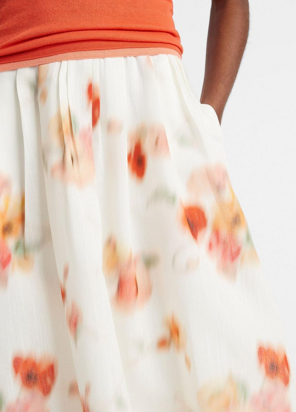 Poppy Blur Gathered Skirt Product Image