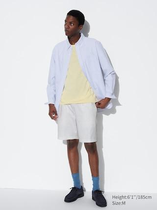 Mens Airism Cotton Easy Shorts Off White 2XL UNIQLO US Product Image