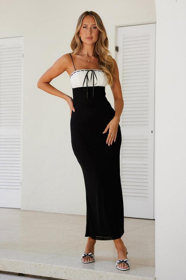 Lovers Romance Mesh Maxi Dress Black Product Image