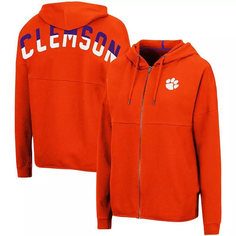 Womens Colosseum Clemson Tigers 2-Hit Full-Zip Hoodie Product Image