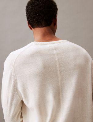 Linen Blend Crewneck Sweater Product Image