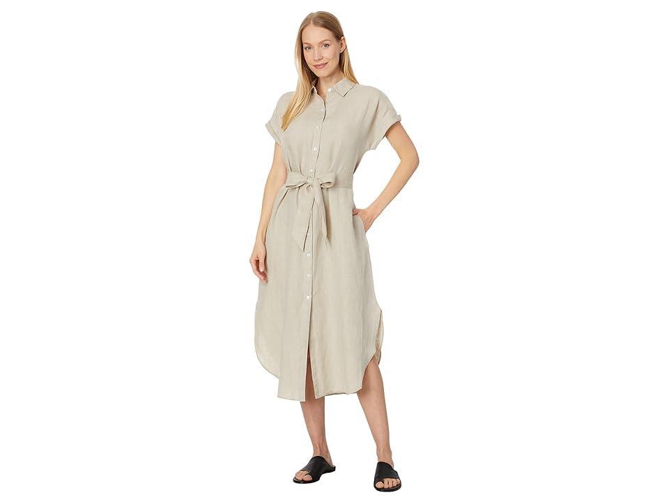 Tommy Bahama Coastalina Maxi Shirt Dress (Natural Linen) Women's Dress Product Image