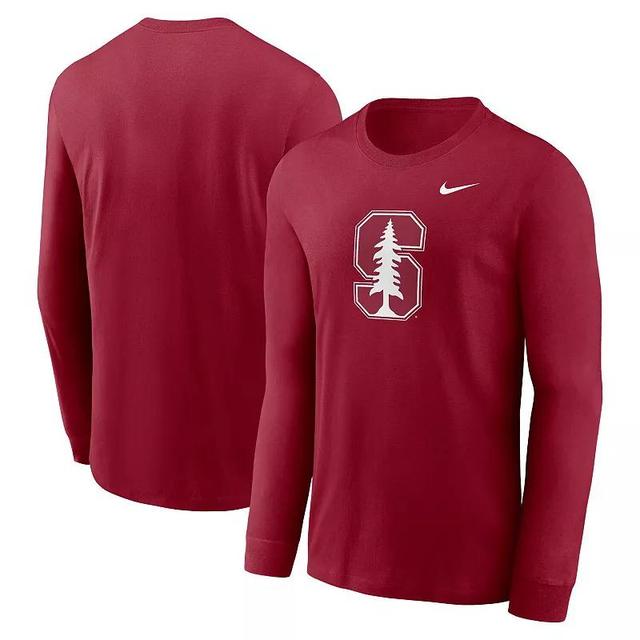 Mens Nike Cardinal Stanford Cardinal Primary Logo Long Sleeve T-Shirt Product Image