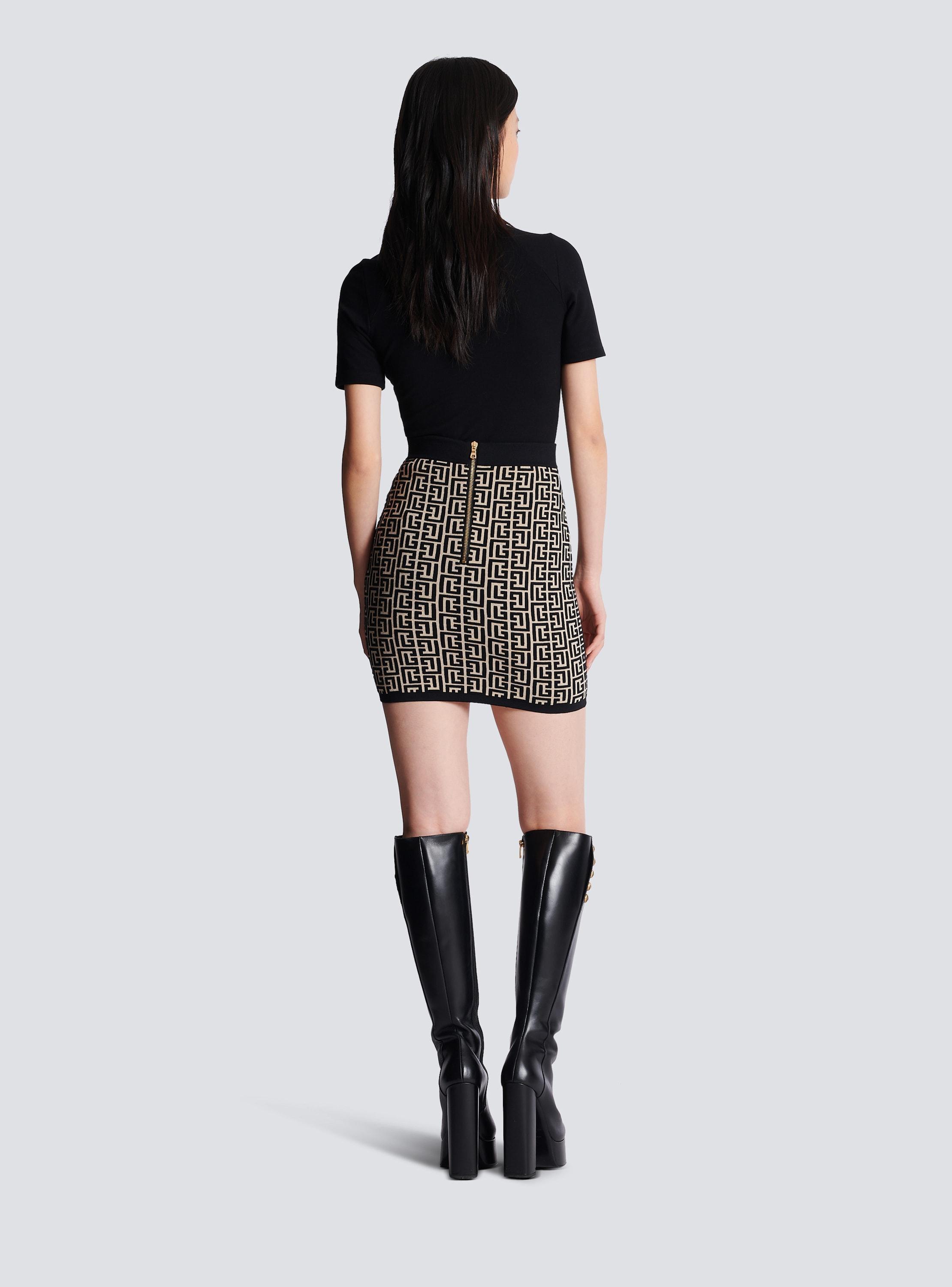 Monogrammed knit skirt Product Image