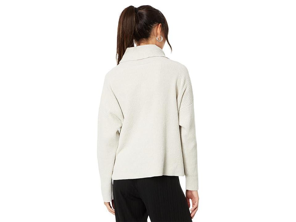 Womens Funnel-Neck Cotton Sweater Product Image