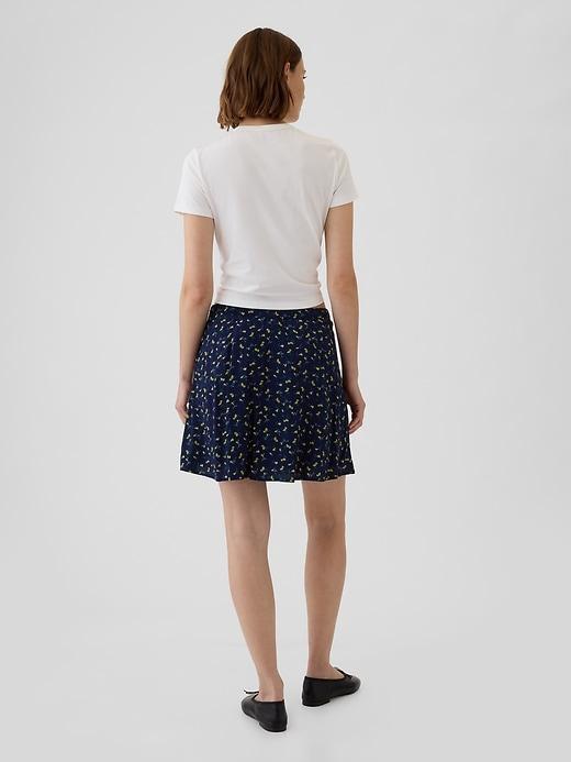 Crepe Floral Mini Skirt Product Image