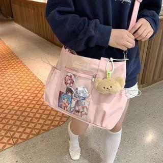 Applique PVC Panel Multi-Pocket Crossbody Bag Product Image