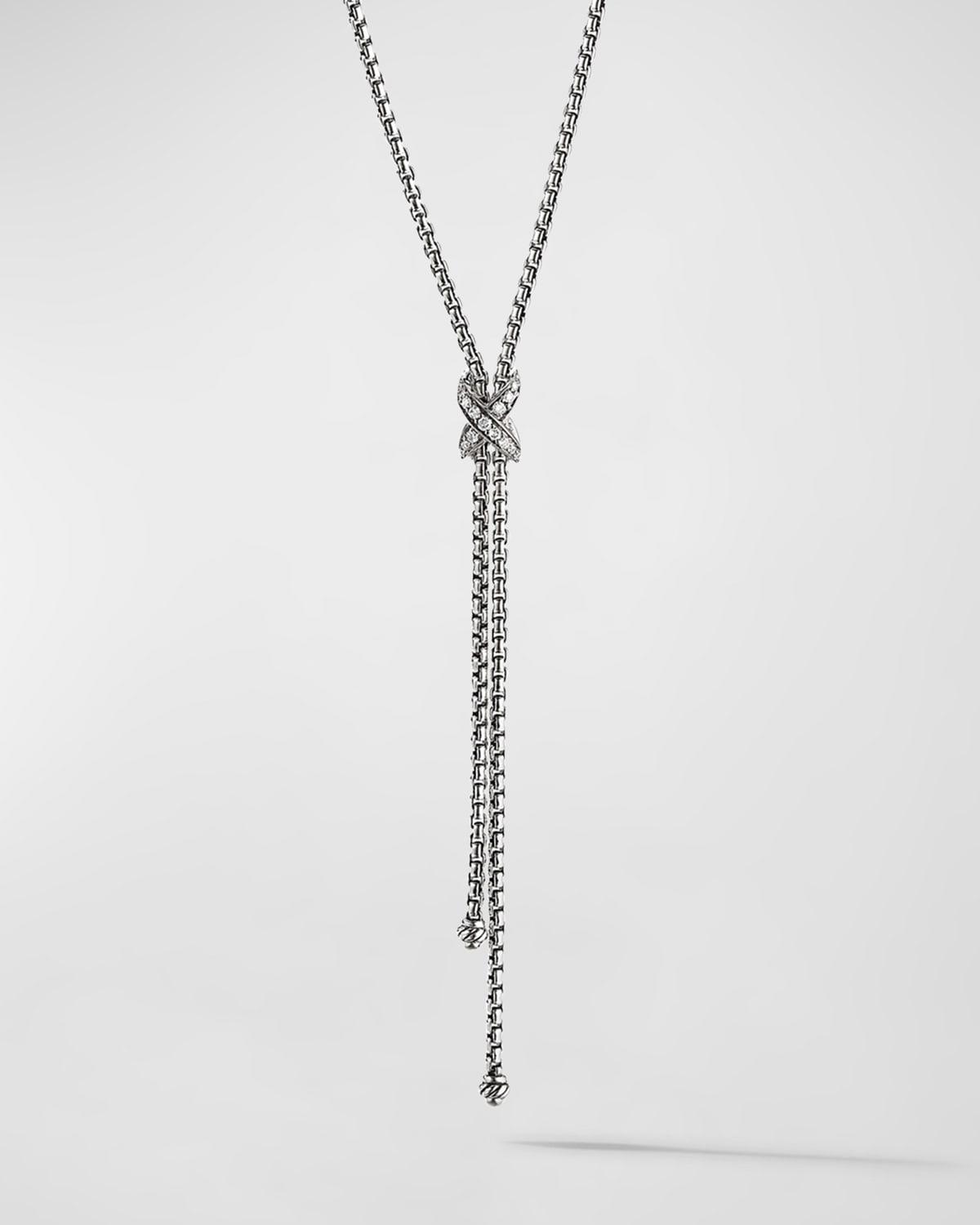 Womens Petite X Lariat Y Necklace With Pav Diamonds Product Image