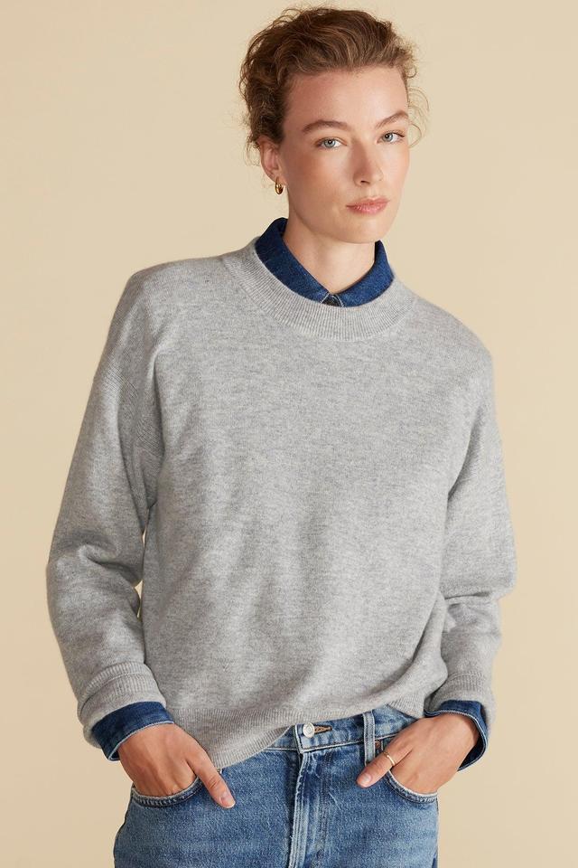 Pearl Cashmere Sweater - Heather Grey Product Image