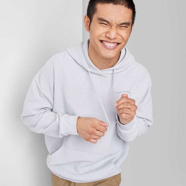 Mens Regular Fit Hooded Pullover Sweatshirt - Original Use Light L Product Image