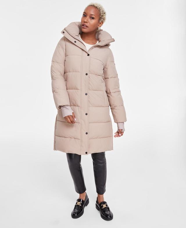 Bcbgmaxazria Womens Hooded Collared Puffer Coat Product Image