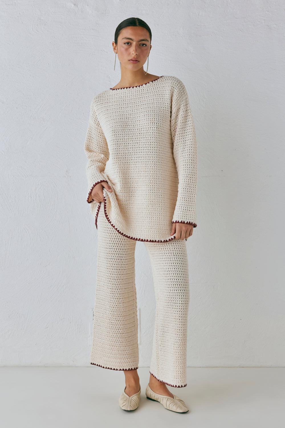 Stella Knit Tunic Cream Product Image