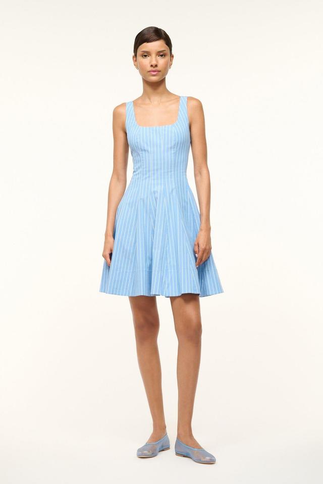 MINI WELLS DRESS | AZURE PINSTRIPE Product Image