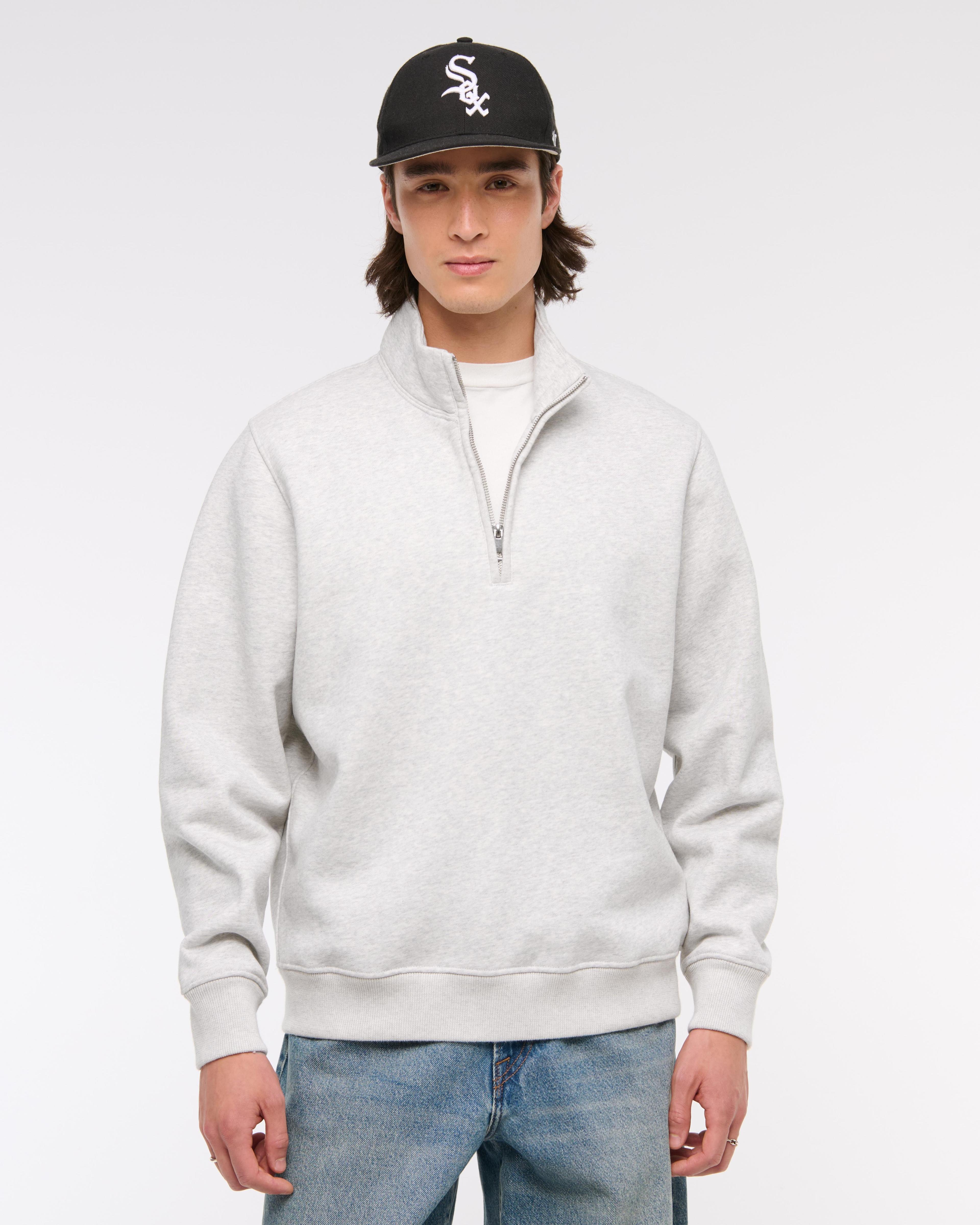 Essential Premium Heavyweight Half-Zip Sweatshirt Product Image