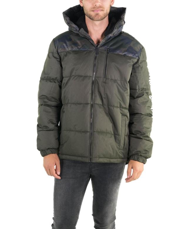 Mens Twill Block Puffer Jacket Product Image