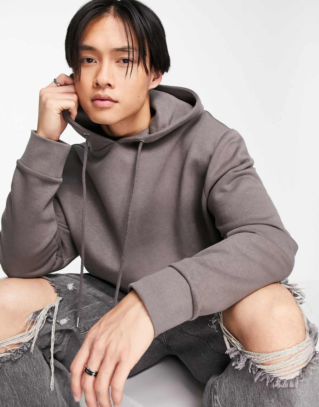 COLLUSION hoodie in charcoal gray Product Image