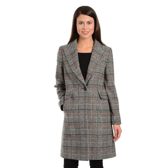 Womens Fleet Street Multi Bend Plaid Coat Product Image