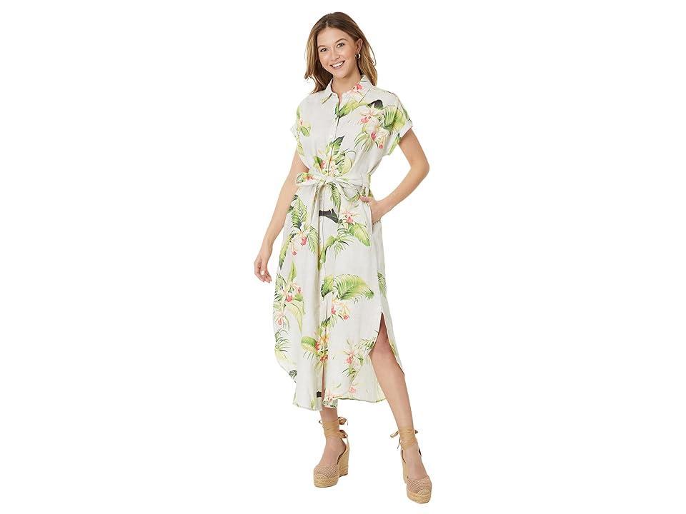 Tommy Bahama La Brisa Blooms Shirt Dress (Pure Khaki) Women's Dress Product Image