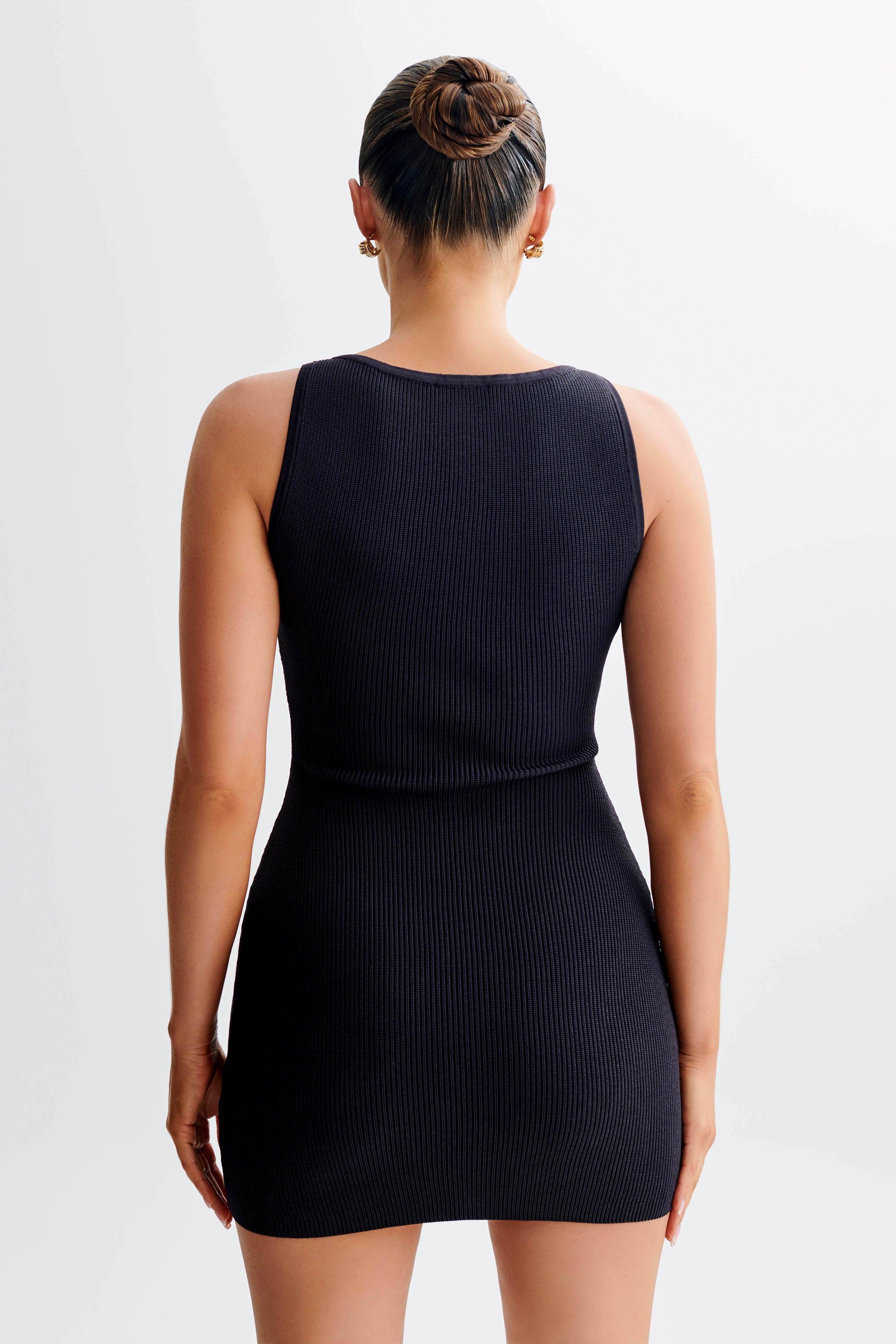 Sawyer Knit Mini Dress - Charcoal Product Image