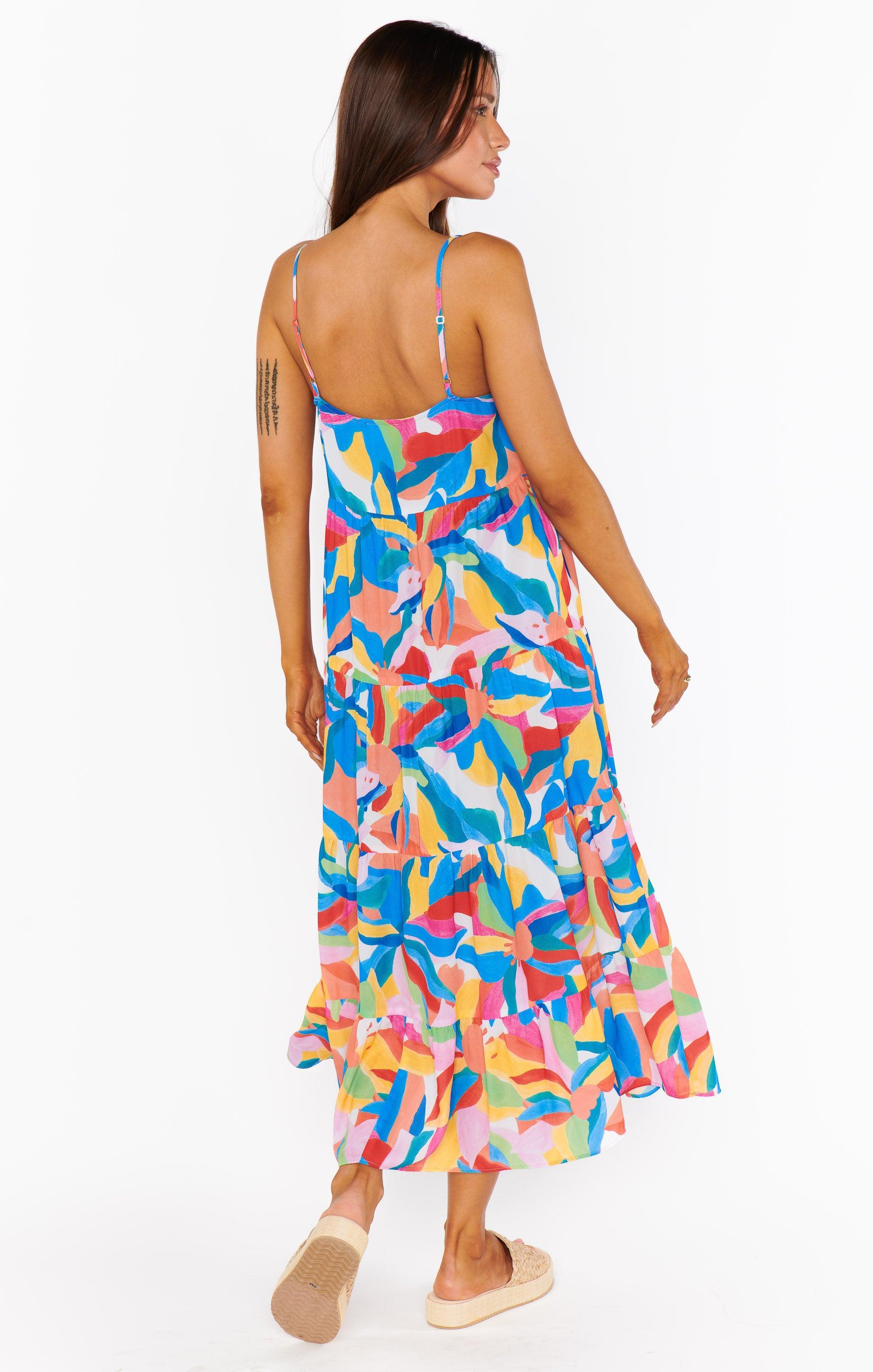 Caroline Maxi Dress ~ Rainbow Pop Product Image