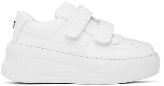 ACNE STUDIOS White Velcro Strap Platform Sneakers Product Image