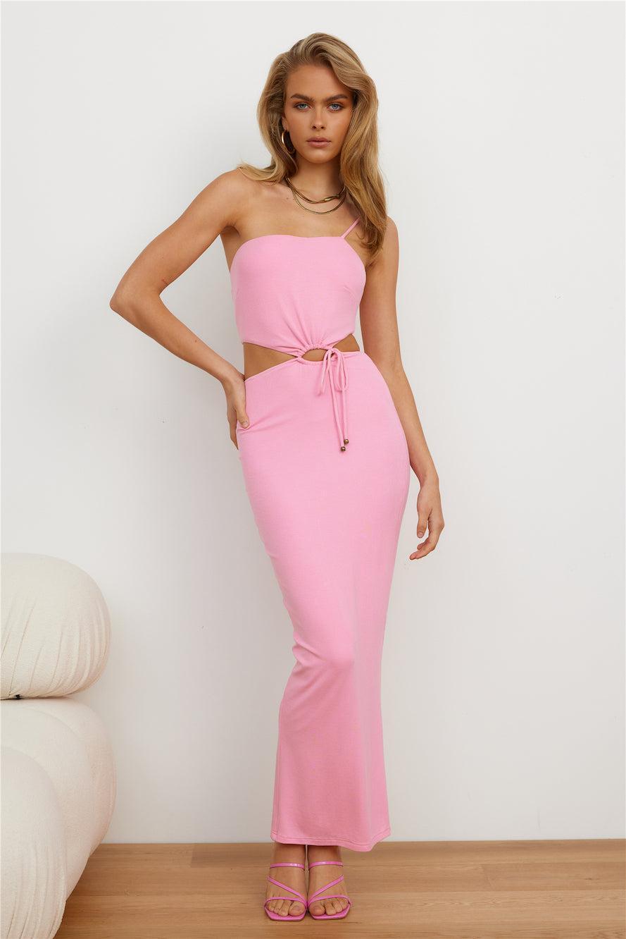 Shopping Date Maxi Dress Pink Product Image