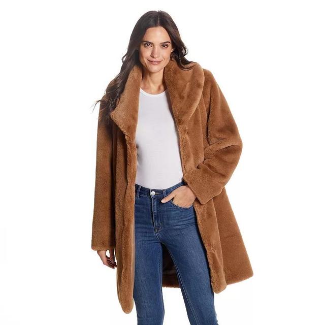 Gallery Hooded Faux Fur Coat Product Image