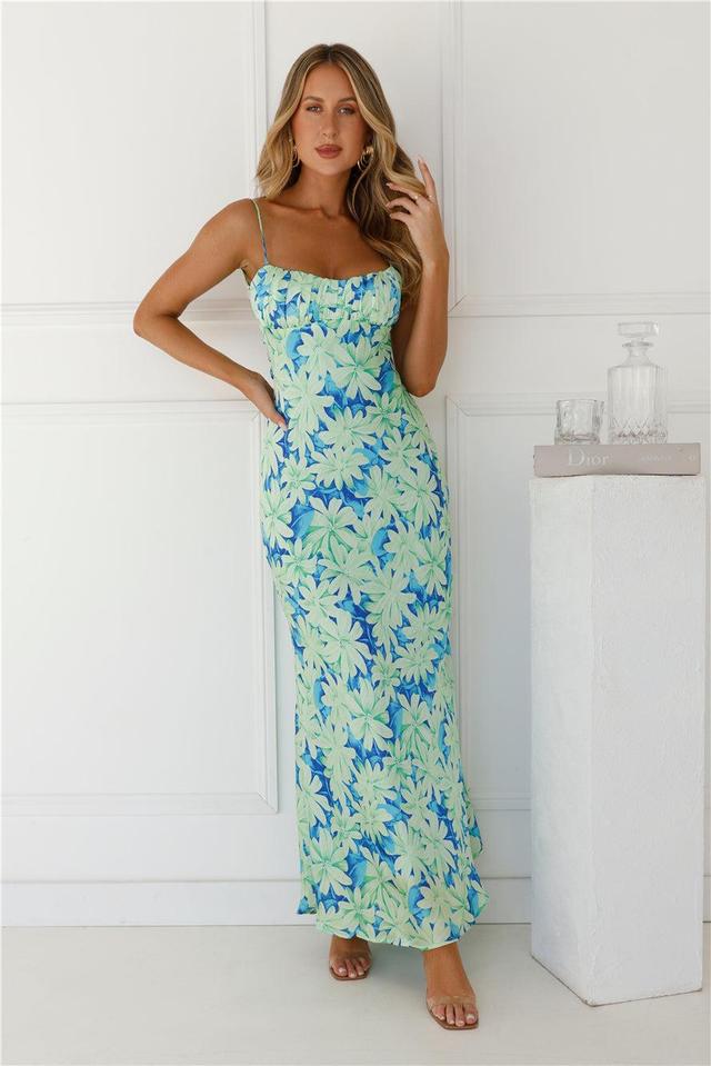 Irresistible Allure Maxi Dress Blue Product Image