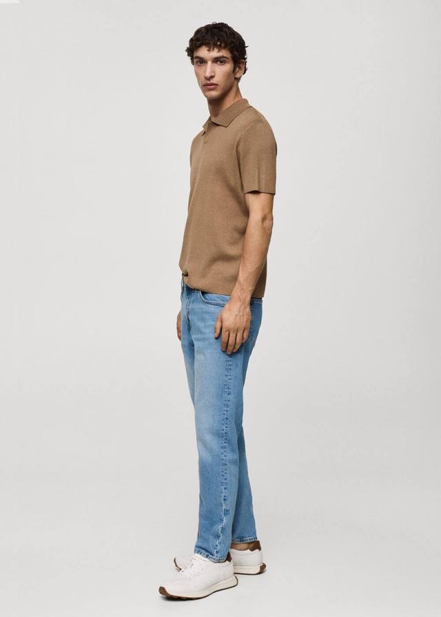 MANGO MAN - Ben tapered cropped jeans medium blueMen Product Image