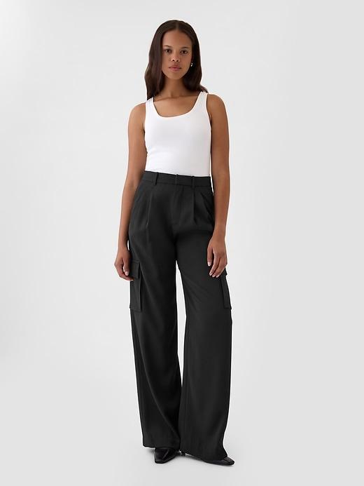 365 High Rise Cargo Pleated Trousers Product Image