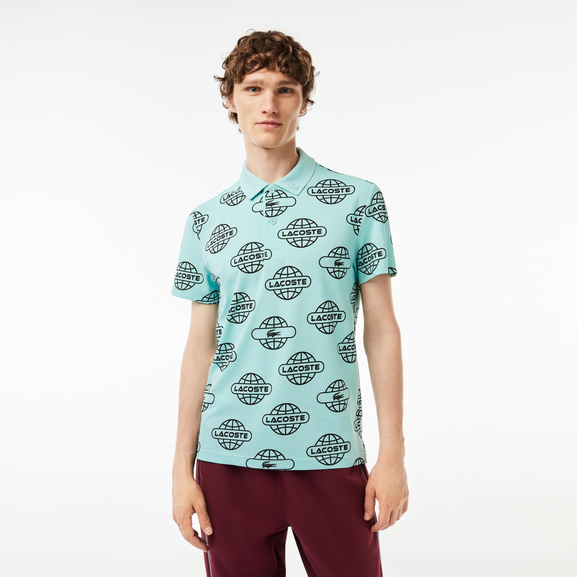 Men's Globe Print Lacoste Movement Polo Product Image