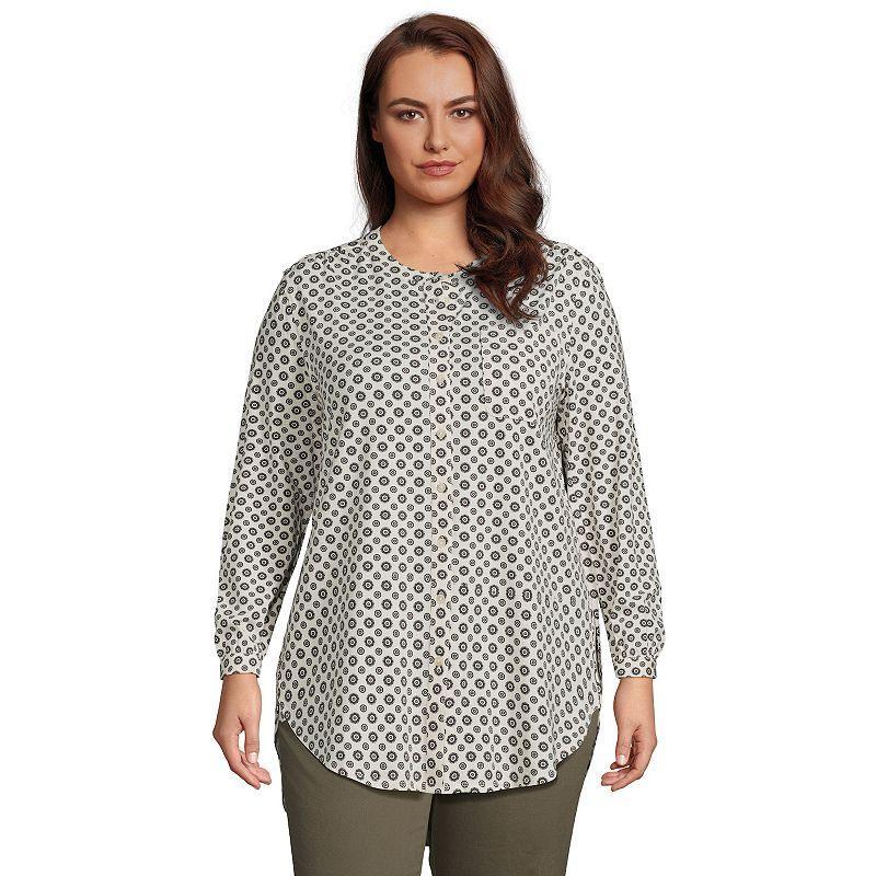 Lands End Plus Size Long Sleeve Jersey A-line Tunic Product Image