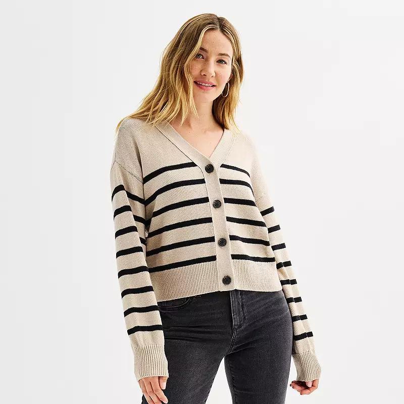 Womens Sonoma Goods For Life Balloon Sleeve Button-Front Cardigan product image