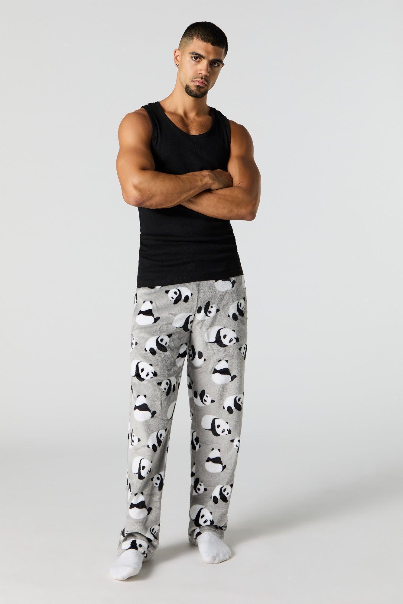 Printed Plush Pajama Pant Male Product Image