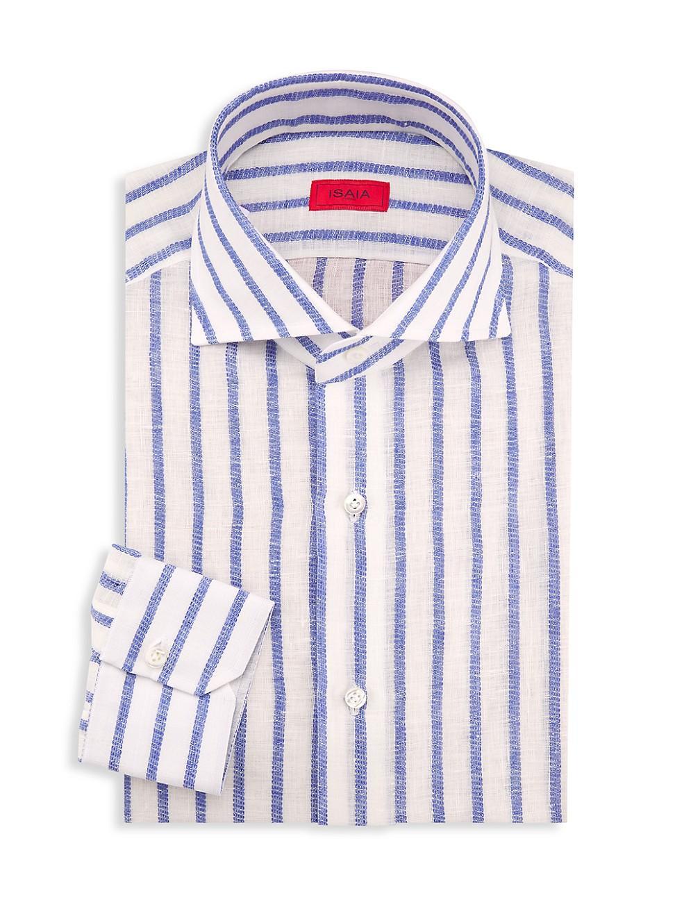 Mens Superlino Stripe Linen Shirt Product Image