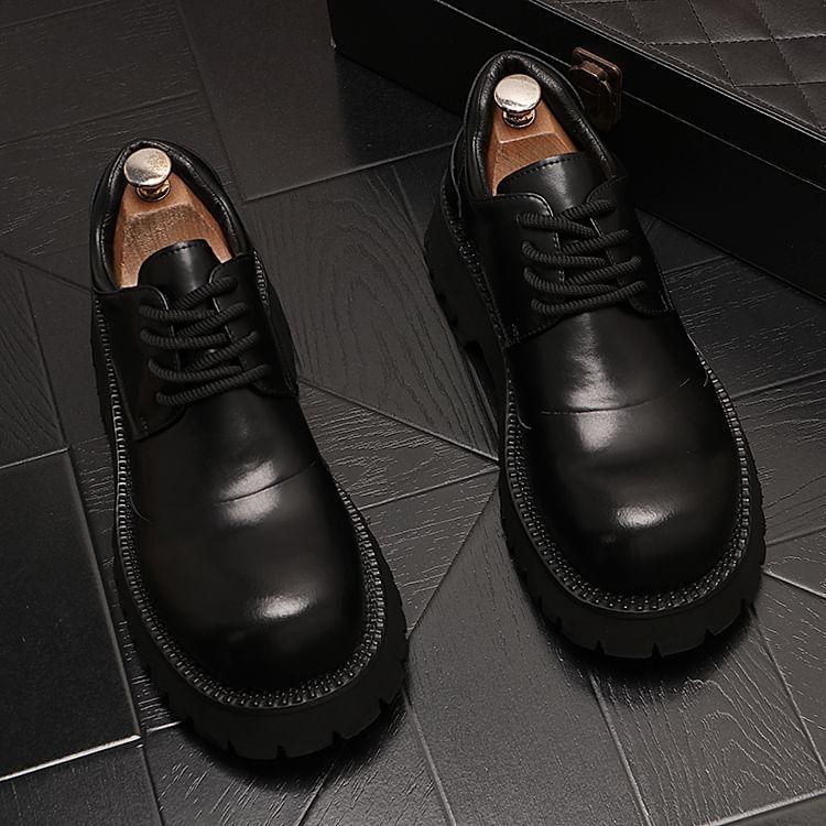 Platform Plain Lace-Up Dress Shoes product image