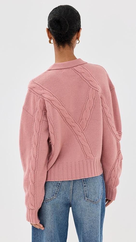 Prabal Gurung Cable Polo Sweater | Shopbop Product Image