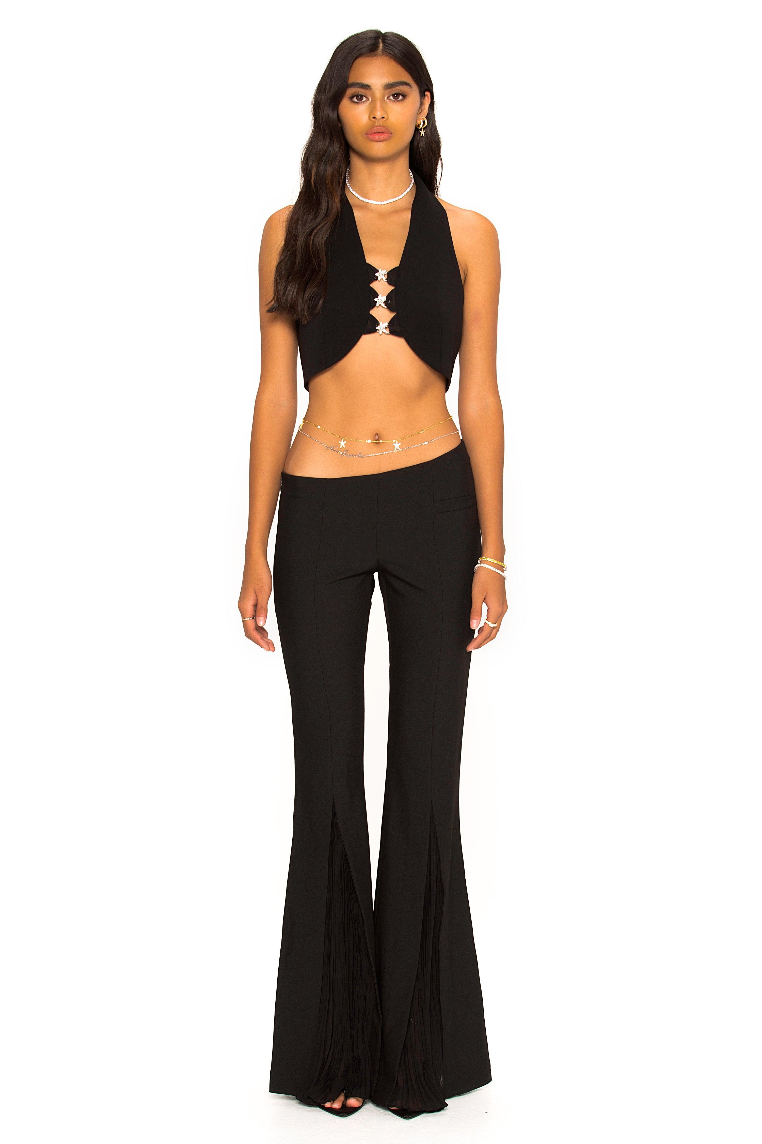 Bianca Crop Top (Black) Product Image