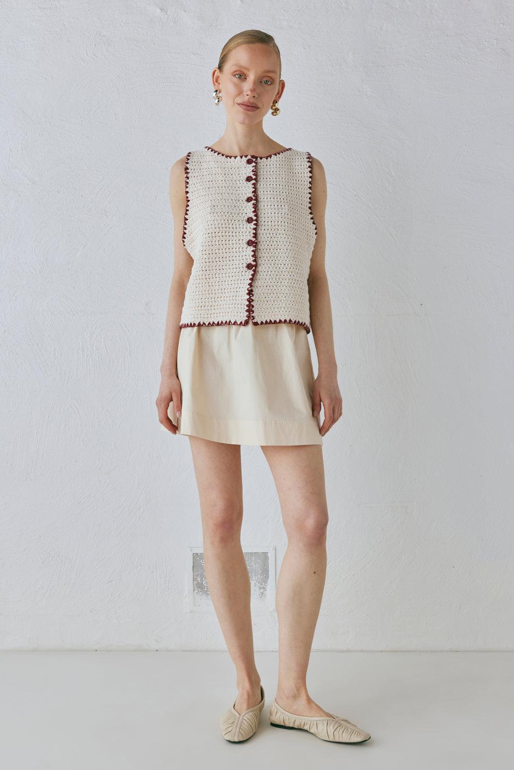 Stella Knit Vest Cream product image