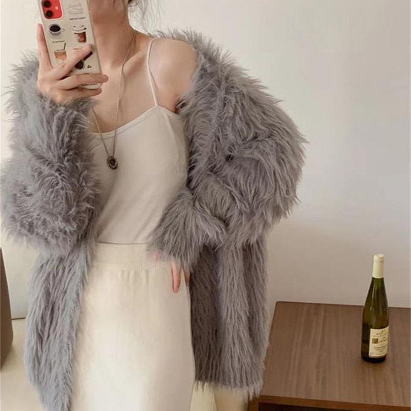 Plain Fluffy Jacket Product Image