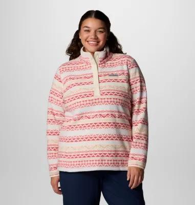 Columbia Women's Benton Springs Printed Half Snap Fleece Pullover - Plus Size- Product Image