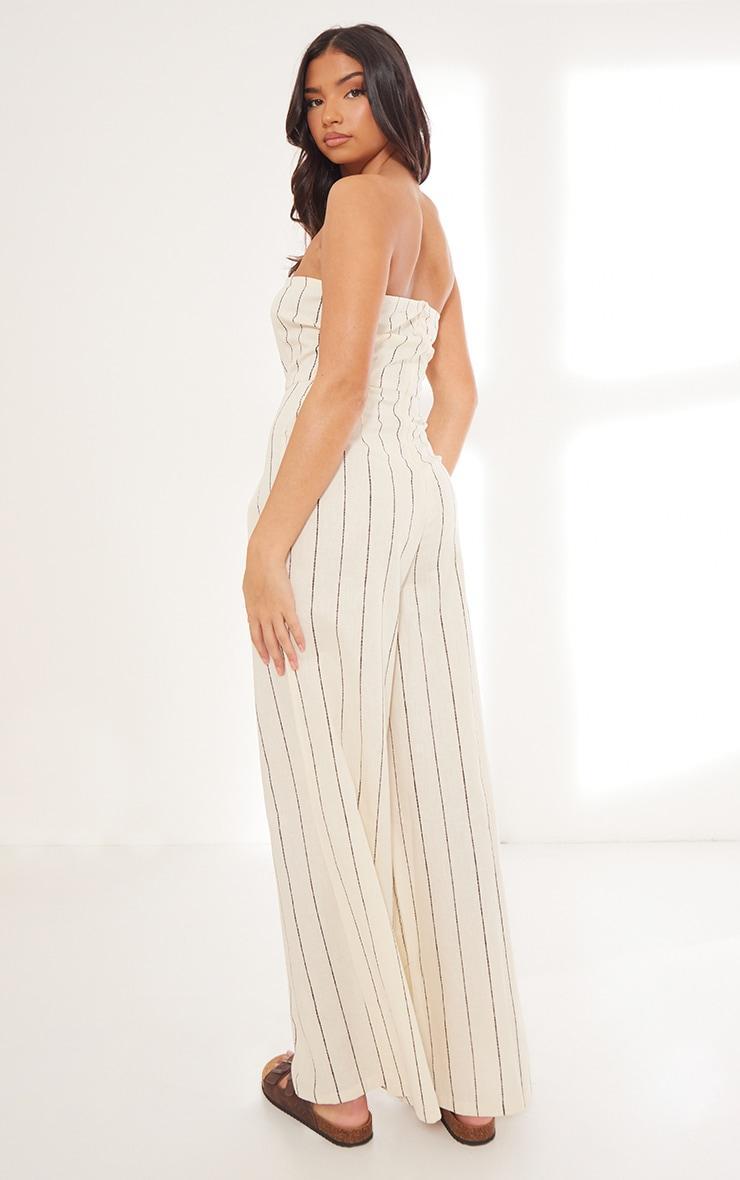 Stone Stripe Bandeau Pocket Detail Jumpsuit Product Image