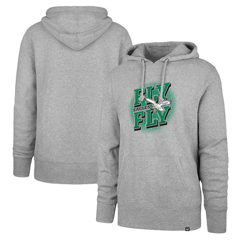 Mens 47 Gray Philadelphia Eagles Fly Eagles Fly Regional Headline Pullover Hoodie Product Image