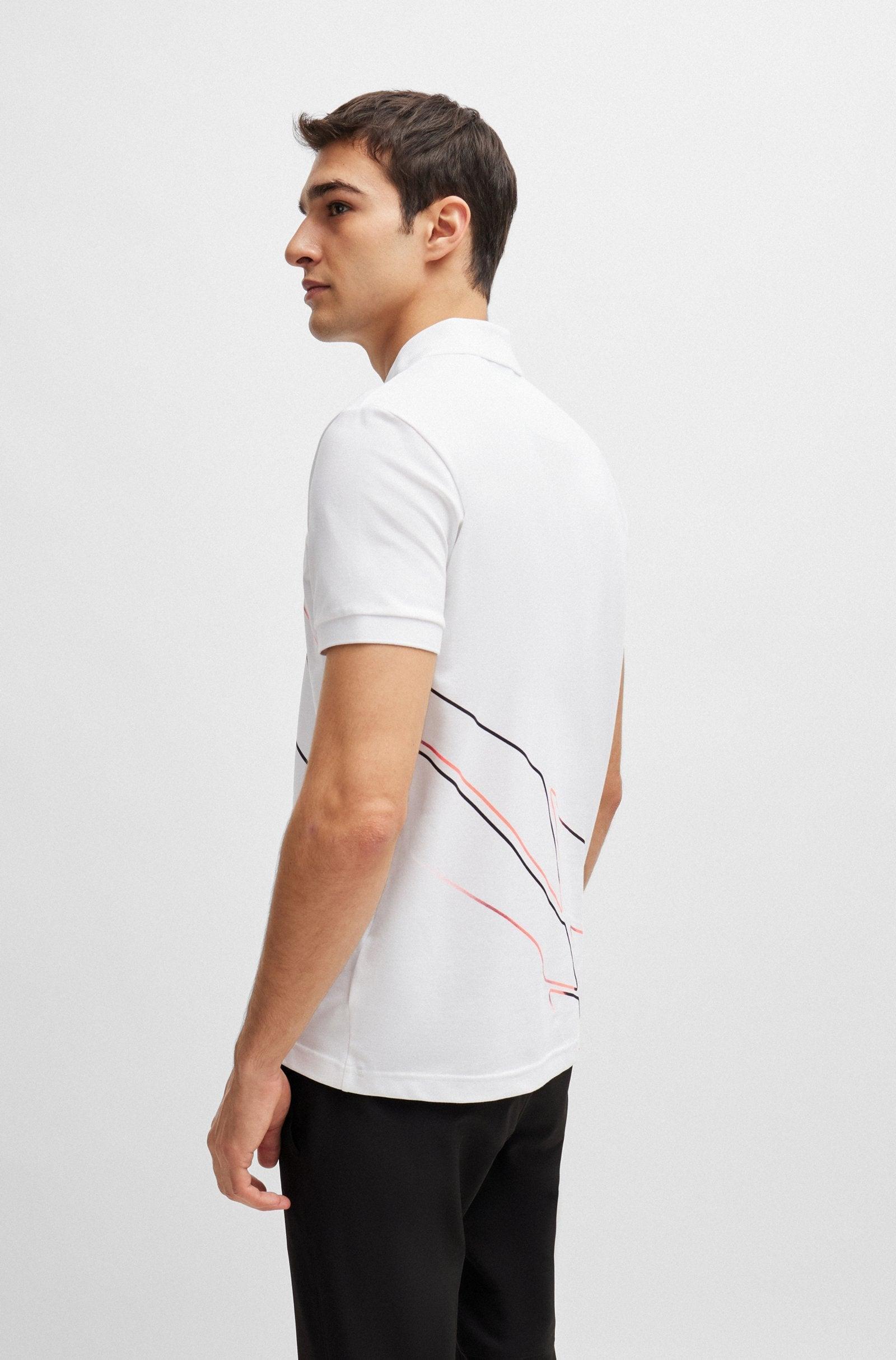 Boss Active-Stretch Polo Shirt with Seasonal Artwork Male Product Image