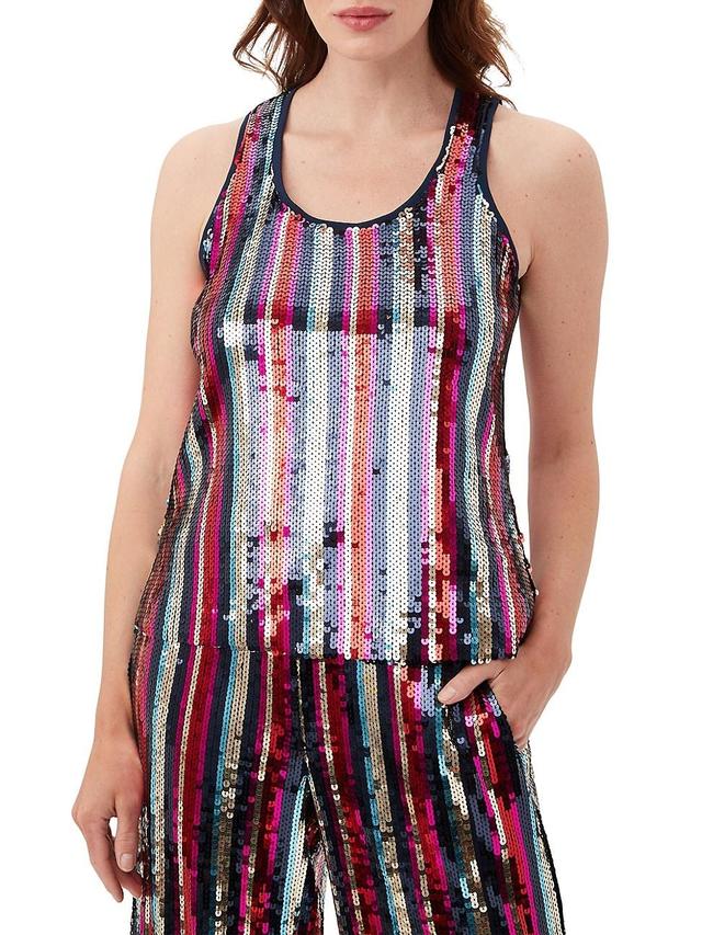 Womens Admire Striped Sequined Tank Product Image