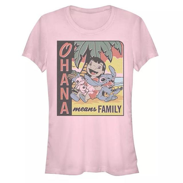 Disneys Lilo & Stitch Womens Ohana Means Family Beach Gathering Tee, Girls Product Image