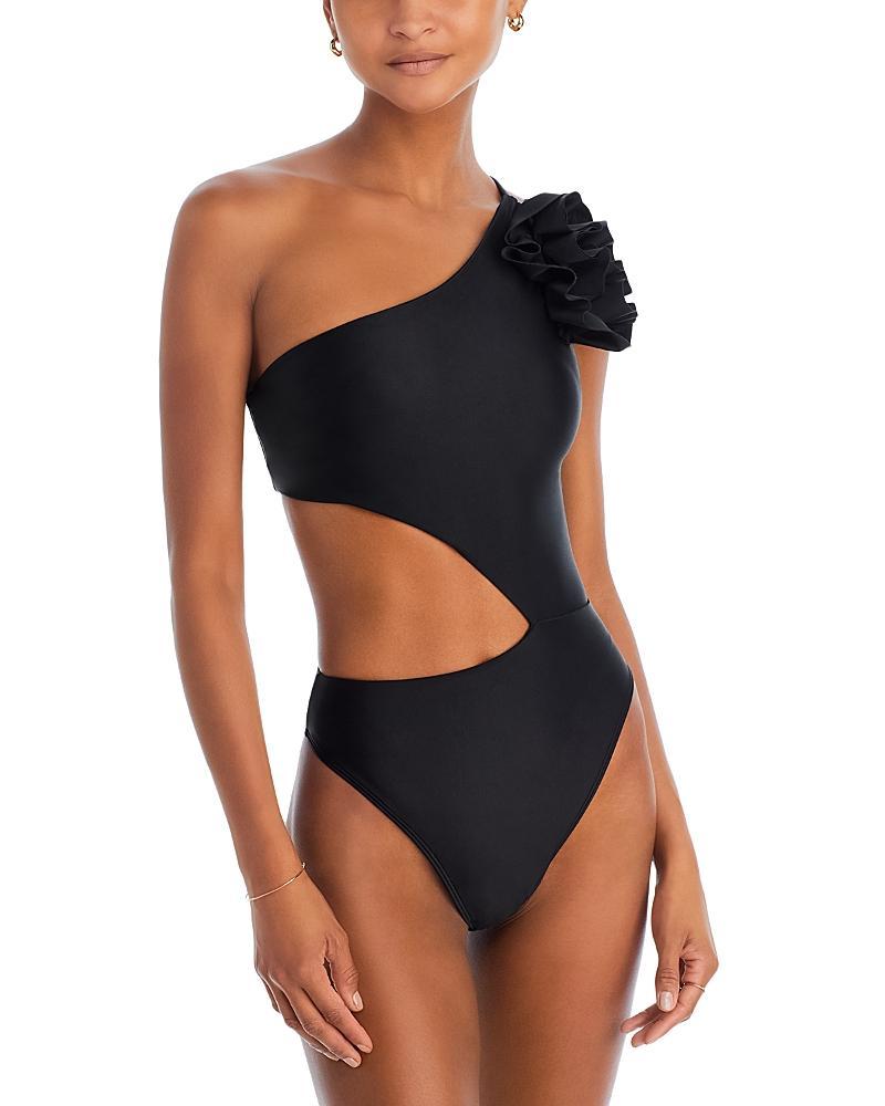 Ramy Brook Nyomi Ruffle Cutout One-Piece Swimsuit Product Image